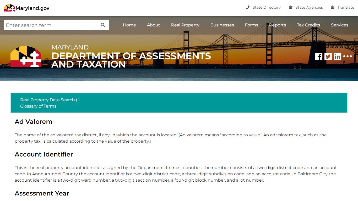 SDAT: Real Property Data Search< - Maryland Department of Assessments ...